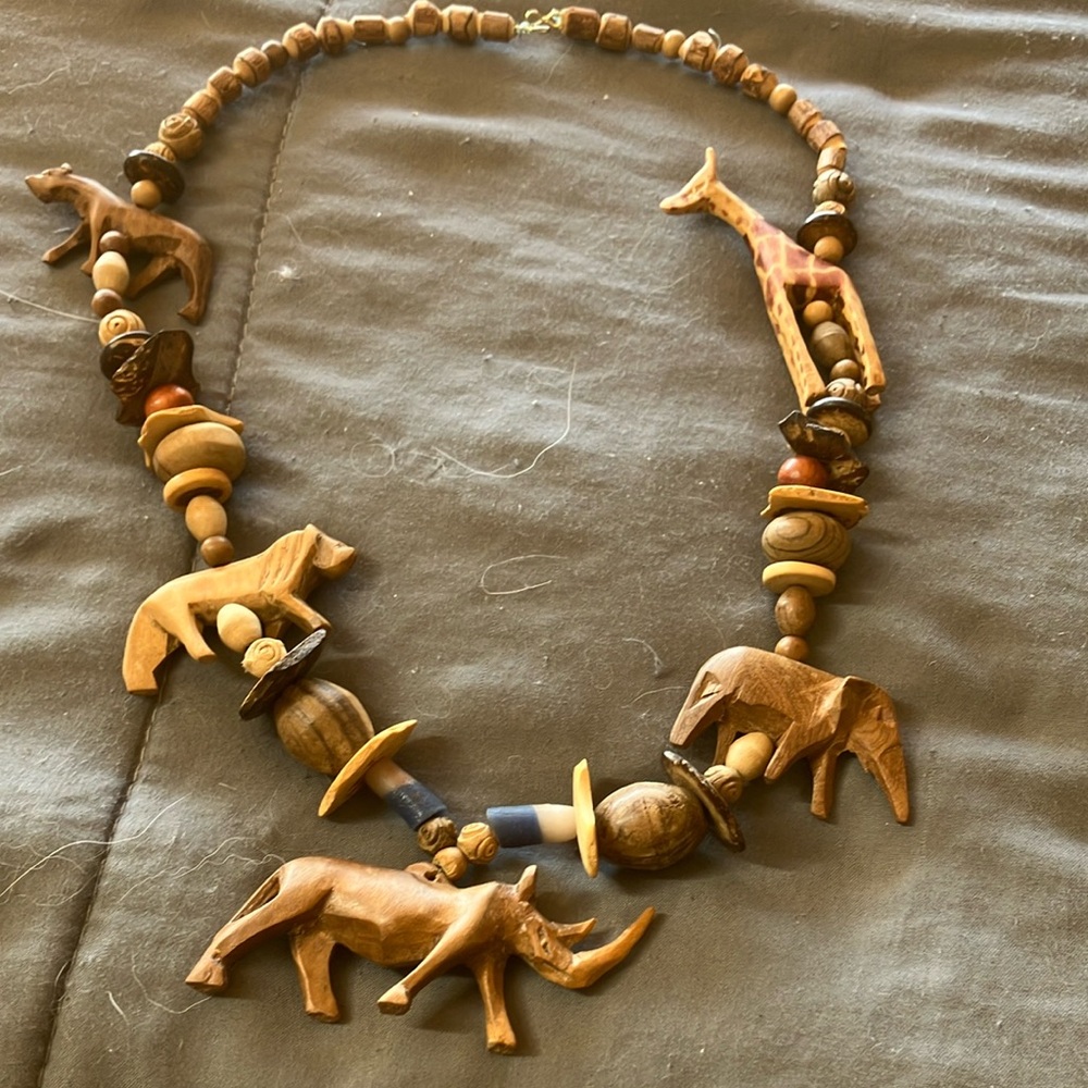 Handcrafted Wooden Animal Necklace